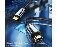 USAMS Kabel HDMI - HDMI 3mUltra HD U67 2,1 8K czarny - 1569078 - zdjęcie 4